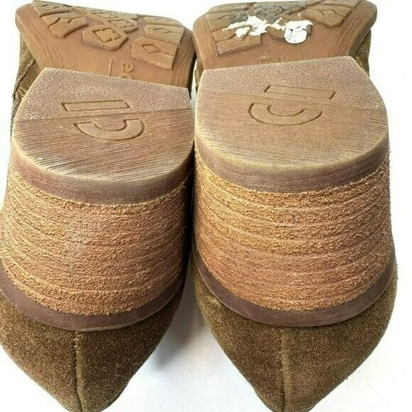 Earth Shoes Ankle Booties Womens Size 9.5 Brown Suede Leather Western Boho - Picture 7 of 10